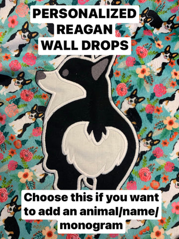 PERSONALIZED REAGAN MINKY WALL DROPS