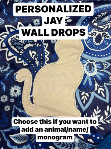 PERSONALIZED JAY MINKY WALL DROPS