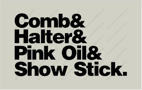 Comb/Halter/Pink Oil