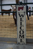 WELCOME SIGN RED/WHITE FACE HEIFER